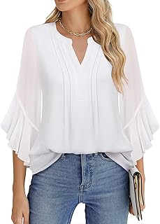 Women's 3/4 Sleeve Dressy Casual Top