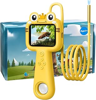 Borescope Camera for Kids - STEM Science Educational Toy for 4-12 Years Old Boys & Girls | Birthday Gift for Outdoor Adventures & Nature Discovery (Yellow)