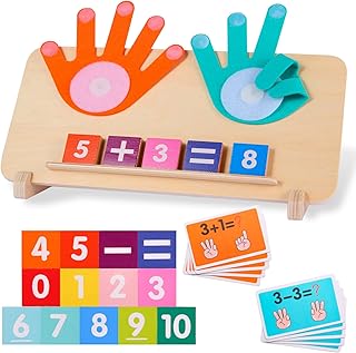 Montessori Toys for 3-5 Year Old, Educational Math Manipulatives Learning Toys for Toddlers 3-5 Years, Number Counting Blocks for Kids, Homeschool Kindergarten Supplies Boys Girls Birthday Gifts