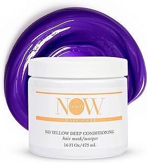 NOW BEAUTY Deep Conditioning Purple Mask - For Dry, Damaged & Blonde Hair - Regenerating, Vegan, Color Safe, Sulfate-Free - For All Genders - 16 oz