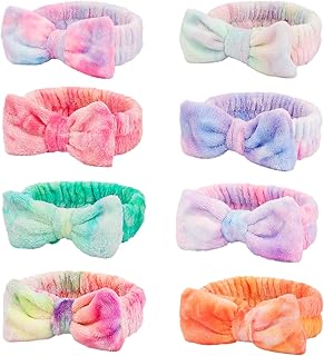 WSYUB Spa Headbands for Girls, Skincare Headband Kids,Headband for Washing Face, Makeup Headbands,Sleepover Party Headband for Teens,8pcs