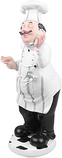 ORFOFE 1pc Funny Resin Chef Ornament Mini Cook Statue for Home Kitchen Cafe Bakery Decoration Present Chef Figurine Sculpture