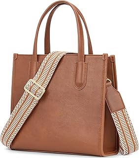 Purses and Handbags for Women Crossbody Top Handle Satchel Bags Tote Bag with Wide Strap for Ladies