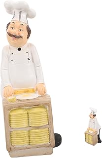 Hemobllo Modern Resin Crafts Cooks Figurines Statue Cottage Decor for Kitchen Table