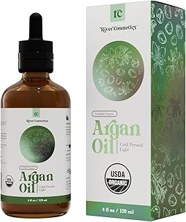 Organic Cold Pressed Argan Oil for Hair Care, Skin Care, and More, USDA Certified Organic 100% Pure Argan Oil, Hexane Free, 4 Fl Oz.