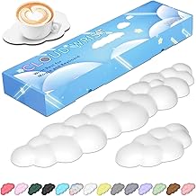 JIKIOU Upgrade Leather Cloud Keyboard Wrist Rest, Cloud Wrist Rest with Non-Slip PU Base, Comfortable Memory Foam Wrist Rest for Computer Laptop Mac Gaming Office and Pain Relief Wish New Year Gift