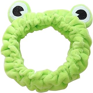 Jowmoy Green Frog Eye Elastic Headband - Versatile for Spa, Skincare, Makeup, Face Wash, Fun Gift for Women (1 Pack)