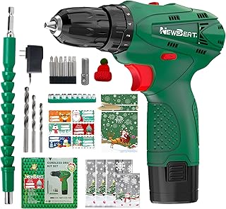 Cordless Drill Set, 12V Power Drill with Battery and Charger, 3/8" Keyless Chuck, 2 Variable Speed, Ideal Tool Gift for Men, Women and DIY Enthusiasts