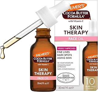 Palmer's Cocoa Butter Formula Moisturizing Skin Therapy Oil for Face with Vitamin E, C & 10 Pure Facial Oils Blend, Rosehip Oil Fragrance, 1 Ounce