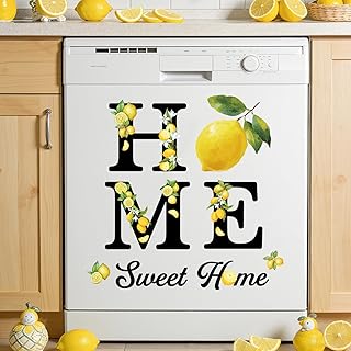 Lemon Dishwasher Magnet Cover Decoration Sweet Home Fridge Magnetic Cover Waterproof House Warming Gift for Home Kitchen Metal Surface Panel Decor Appliance Dishwasher Refrigerator Cabinet Mailbox Car
