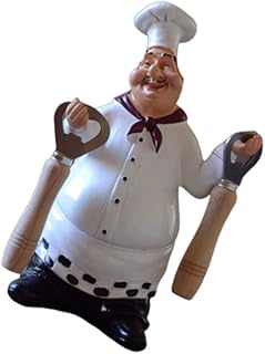 Creative Chef Resin Ornament Retro American Style Kitchen Decor Mini Sculpture for Home Cafe Restaurant Unique Desktop Decoration