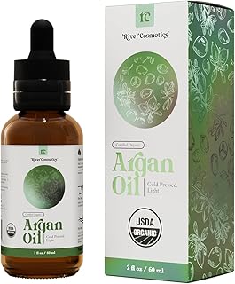 Organic Cold Pressed Argan Oil for Hair Care, Skin Care, and More, USDA Certified Organic 100% Pure Argan Oil, Hexane Free, 2 Fl Oz.