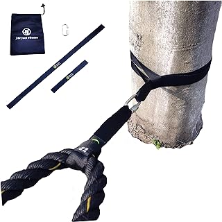 J Bryant Fitness Extra Length Outdoor Battle Rope Anchor Strap Kit Accessories Sport for Rope Easy Setup Home Gym Muscle Workout Equipment | 19" | 31" | 59" Length
