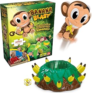 Goliath Banana Blast - Pull The Bananas Until The Monkey Jumps Game - Includes a Fun Colorful 24pc Puzzle by Goliath , Green