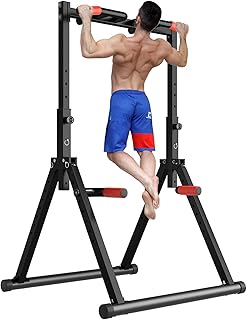 DOBESTS Power Tower Pull Up Bar Free Standing, Adjustable Foldable Pull Up Station, Home Gym Strength Training Equipment 700LBS