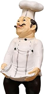 3D Chef Statues Country Cottage Family Countertop Kitchen Decoration Bedroom Living Room Study 3D Decoration (11x12.5x28cm)