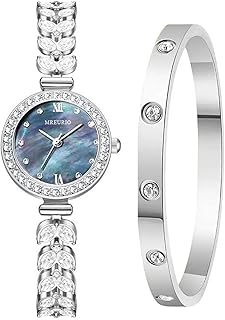 Mermaid Women's Bracelet Watch Watches for Women Silver Blue Style KMS005-S3