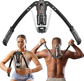 Lifepro Shredforce Hydraulic Power Chest Expander and Arm Twister Trainer Exerciser - Adjustable 22-440lb Resistance, Smart Rep Counter - Home Gym Workout Equipment for Upper Body Strength Training