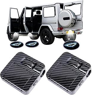 2 PCS Car Door Lights - Logo Projector Universal Wireless Car Door Led Projector Lights Carbon Fibre Upgraded Welcome Shadow Light for All Brands Car/Motorcycle Shadow Laser Projector