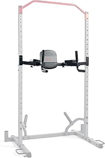 Sunny Health & Fitness Power Cage Squat Rack Upgrade Attachments, Dip Bar, Plate Bar Holder, Belt Squat, J Hook, Lat, Adapter, U Ring, Pull Up Bar, Landmine, Captain's Chair, Tricep Rope For Home Gym