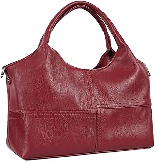 Medium Vegan Leather Purses for Women with Detachable Satchel Strap, Ladies Handbags, Tote Hobo Bags with Two-Handle