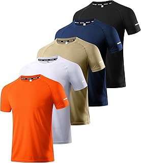 Boyzn 1, 3, 5 or 7 Pack Men's Workout Running Shirts, Dry Fit Moisture Wicking T-Shirt, Gym Athletic Short Sleeve Tee Shirts