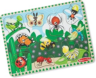 Melissa & Doug Magnetic Wooden Bug-Catching Puzzle Game (10 pcs)