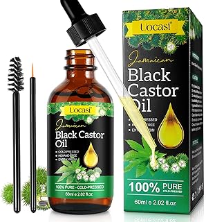 Jamaican Black Castor Oil - 100% Pure and Organic, Cold Pressed in Glass Bottles for Hair Growth, Eyebrow Nourishment, and Skin Hydration