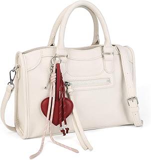 Purse for Women, Structured Women's Handbags Leather Tote Bag Satchel Shoulder Crossbody Top Handle Bags with Zipper