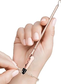 Mission Gallery Bracelet Helper Tool with Hook - Fastener Helper Tool for Bracelet, Necklace, Jewelry, Watch - Clip, Clasp Helper - Portable, Easy-to-Use, Made of Metal - Rose