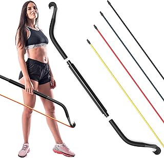 Synergee Resistance Bow. Portable Home Gym with Resistance Bands and Bar System. Collapsible Resistance Bar with Handles. Full Body Workouts for Home, Travel or Outdoors.